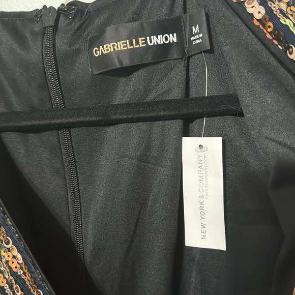 NY&C Gabrielle Union long sleeves sequined cocktail dress Sz Medium - Picture 4 of 11